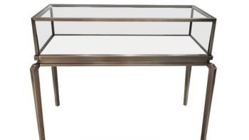 Stainless steel & glass jewelry display showcase for shop
