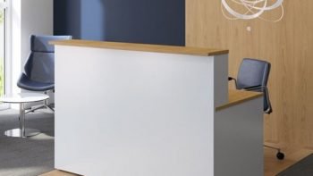 White painted modern office reception desk for sale