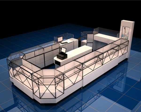 Mall Jewelry Retail Kiosk Stands Design