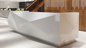 Modern design l shaped front office salon reception desk for sale