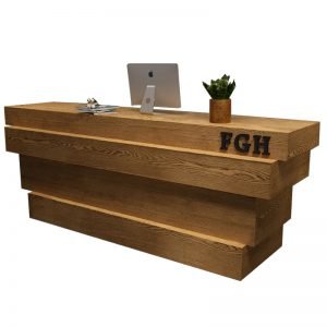 timber reception desk