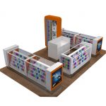 Latest 3D Design Phone Accessories Mobile Kiosk Retail Design