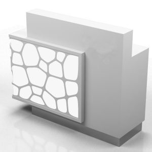Luminescent stone reception desk customize small size counter