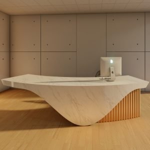 Unique reception counter design company front desk