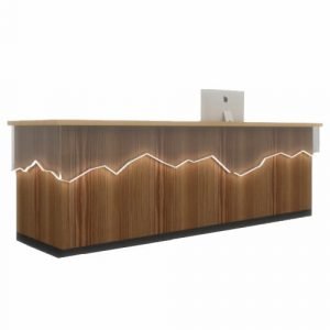 Wood reception counter office front desk customize factory