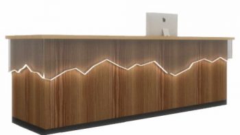 Wood reception counter office front desk customize factory