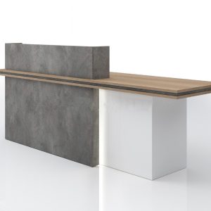 Modern style office work counter marble color front desk