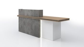 Modern style office work counter marble color front desk