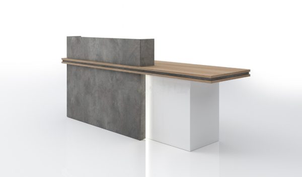 Modern style office work counter marble color front desk