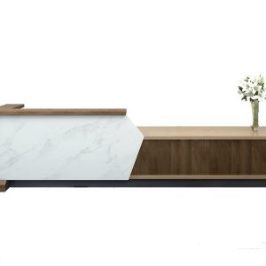 Useful hotel reception counter wooden front desk factory price