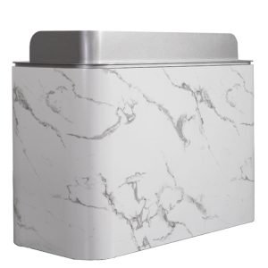Small size reception desk curve shape front counter design