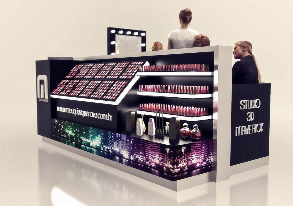 cosmetic kiosk booth