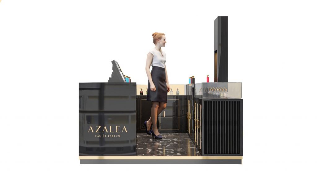 perfume showcase