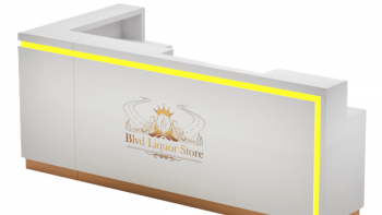 Newest style L shape reception desk customize front counter design