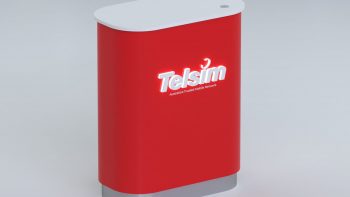 Mini cashier counter small desk design customized with the logo