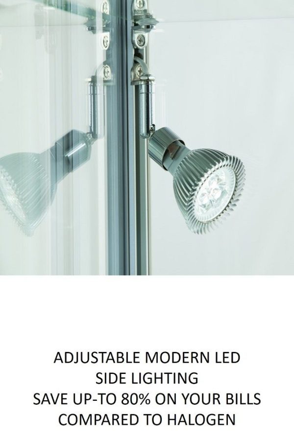 Aluminium Rotating Display Showcase With Storage & Top Section - Image 3