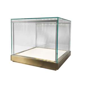 Countertop Glass Showcase with Slide out Drawer for Valuable Items