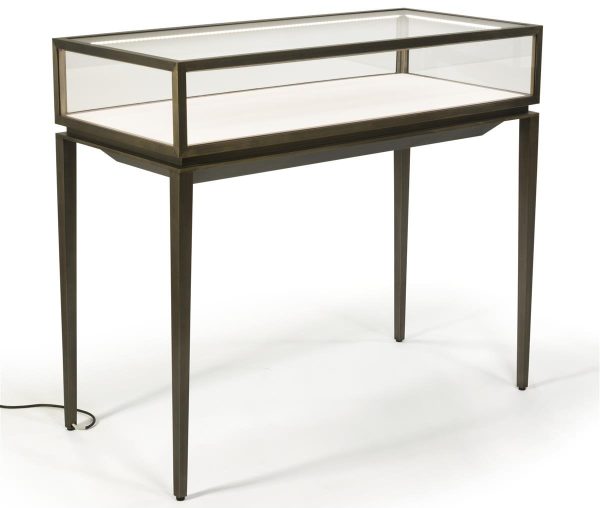 jewelry display table with stainless steel frame