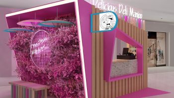 Mall Pink Romantic High Quality bread kiosk food stand for sale