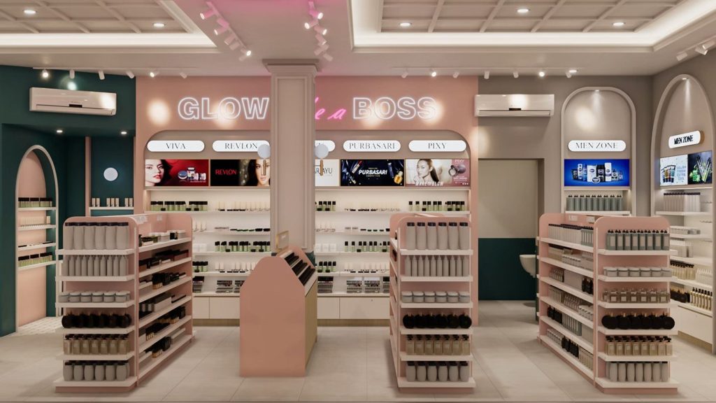 cosmetic shop fixture furniture