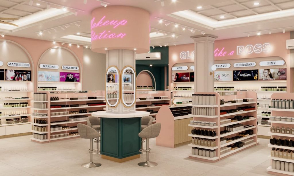 cosmetic shop fixture furniture
