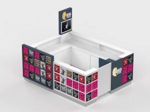 Durable material T shirt kiosk design