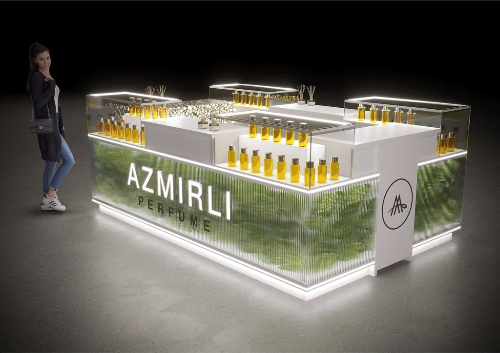 perfume kiosk
