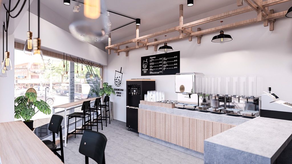 bubble tea shop fixtures