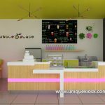 bubble tea shop counter