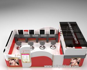 eyebrow threading kiosk