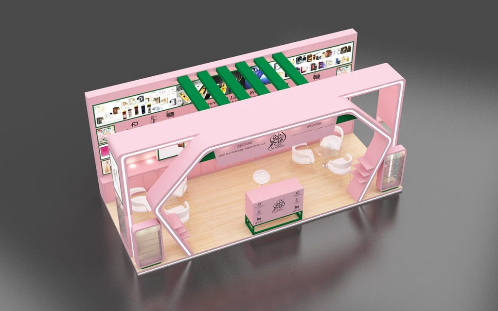 perfume display kiosk