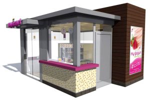 outdoor yogurt kiosk