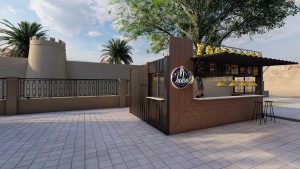 outdoor juice kiosk