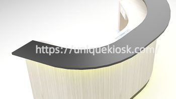 curved reception desk