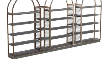 Metal display shelving