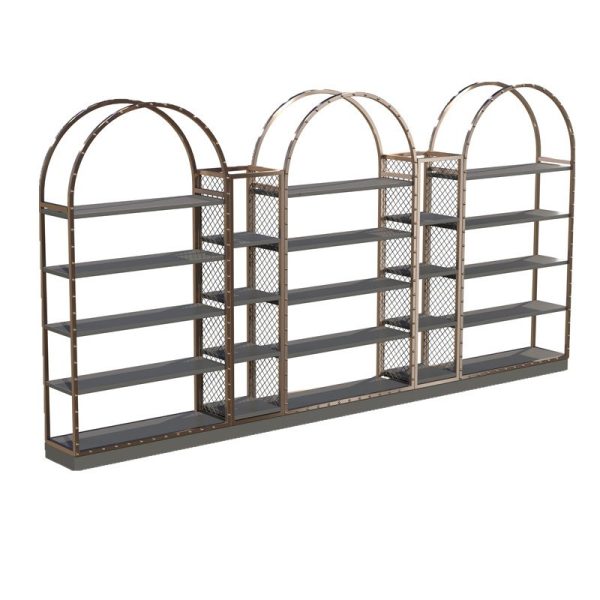 Metal display shelving