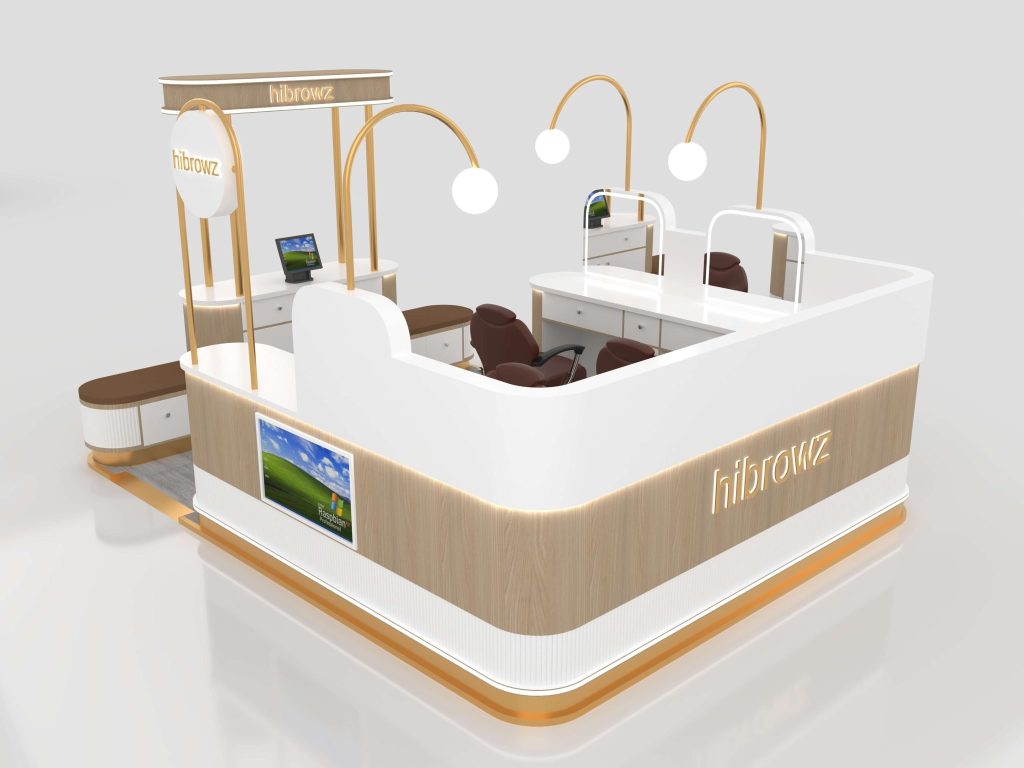 eyebrow threading kiosk