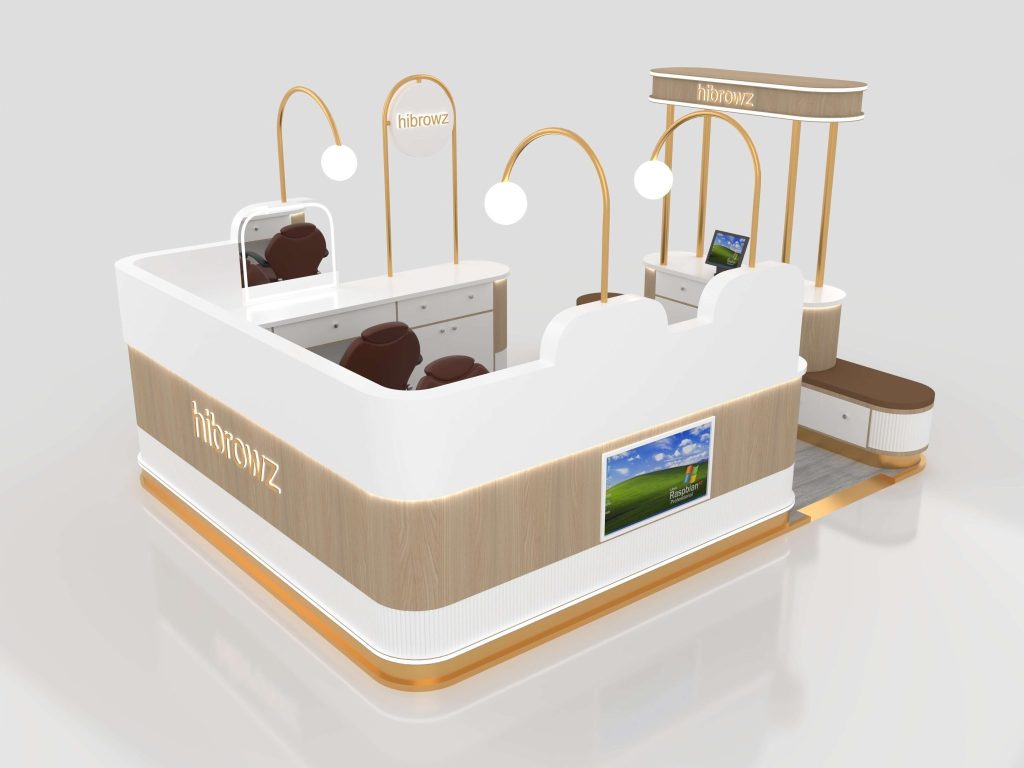 eyebrow threading kiosk